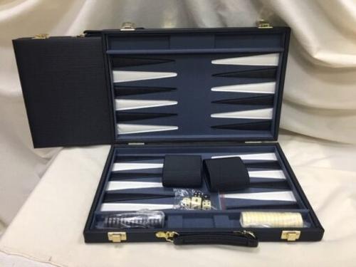Backgammon, Black Strip Textured,18