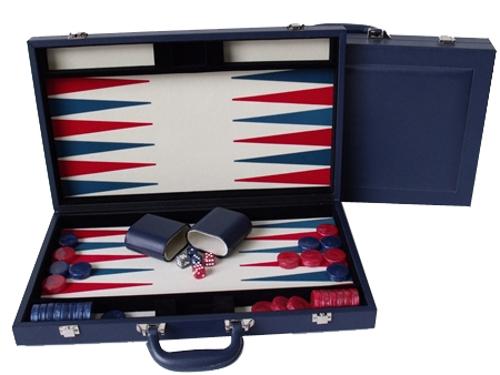 Dal Rossi Backgammon 18 PU Leather Blue