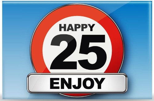 Magnet - Traffic Signs Series - Happy 25 Enjoy - Set of 5