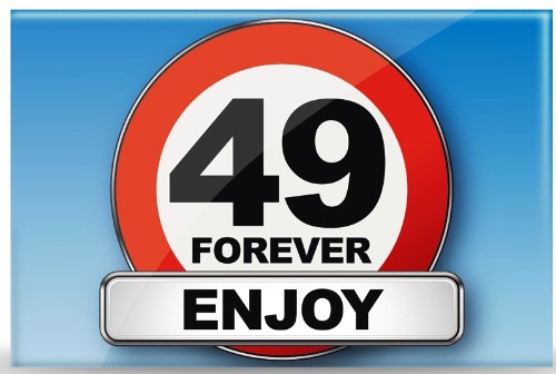 Magnet - Traffic Signs Series - 49 Forever Enjoy - Set of 5