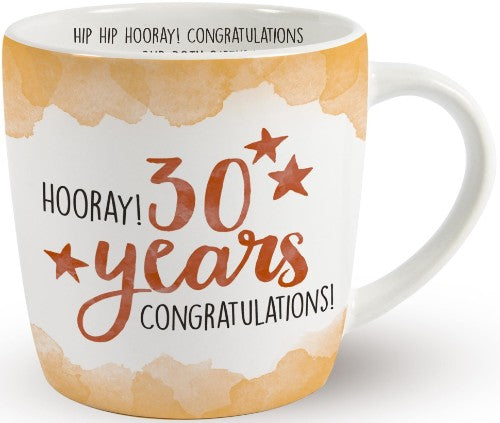 Mug - Hooray!  30 years Congratulations!