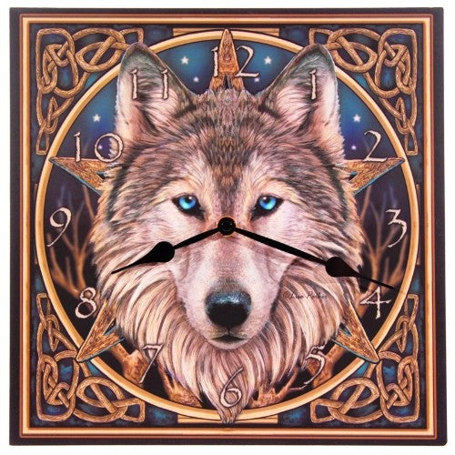 Clock - Celtic Wolf Head - Lisa Parker