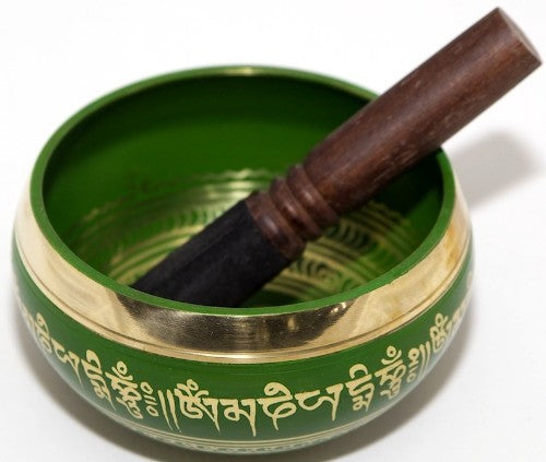 Tibetan Singing Bowls - 14cm (Green)