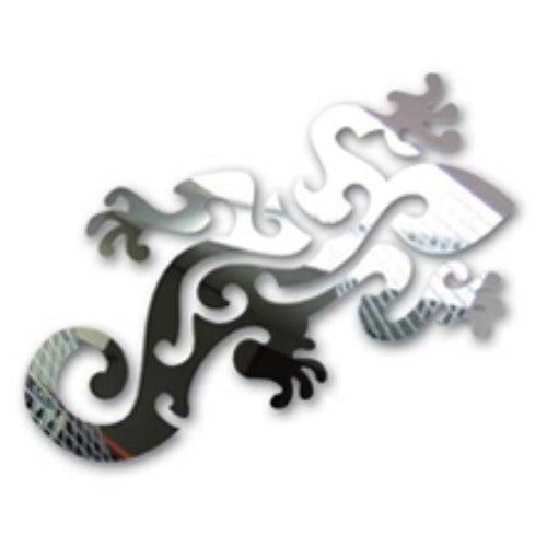 Vibrant Kiwiana wall art featuring a fancy gecko in mirror acrylic, perfect for enhancing home decor with New Zealand charm.