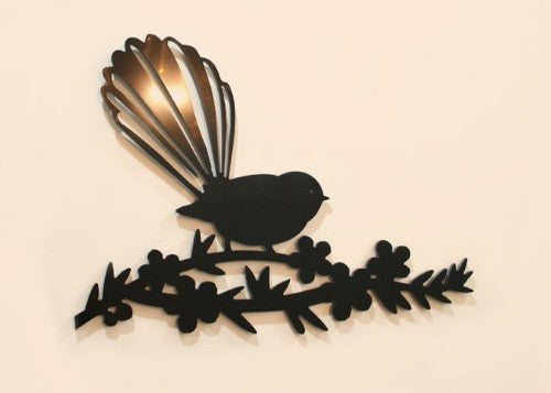 Kiwiana Wall Art - Fantail on Manuka (Large)