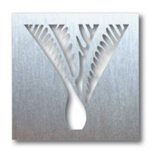 Contemporary Nikau ACM Square wall art in brushed silver, perfect for enhancing home decor with elegance and durability.