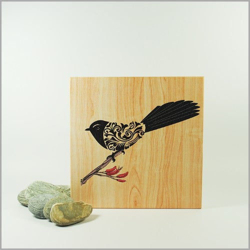 Plywood Art Block: Filigree Fantail