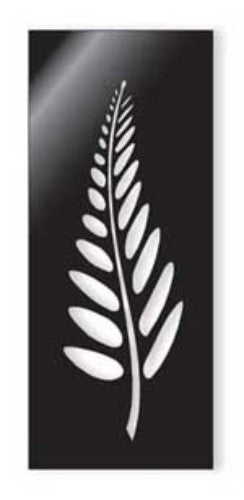 Contemporary black aluminum composite wall art featuring a delicate fern design, perfect for indoor or outdoor decor.