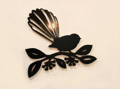 Kiwiana Wall Art - Fantail on Pohutukawa (Small)