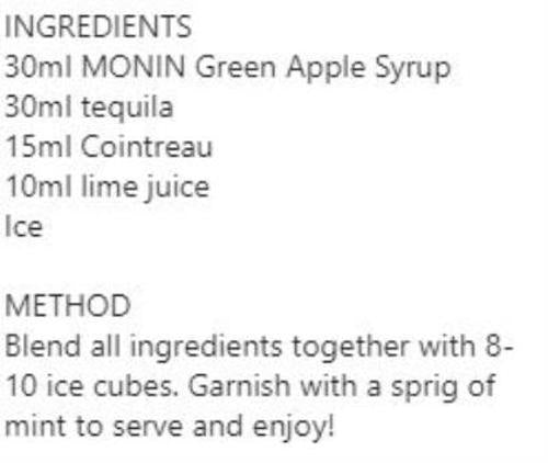 Monin - Syrup Green Apple - 700ML