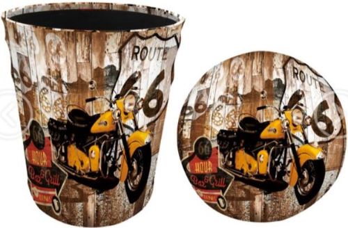 Padded Storage Bins & Stools Route 66 Motorbike