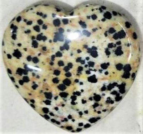 Dalmatian Jasper Heart (4cm)