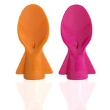 Universal Food Pouch Spoon 2pk - Pink & Orange - Cherub