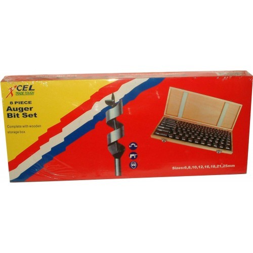 Auger Sets Xcel 460mm In Wood Case  6-25mm 8pce