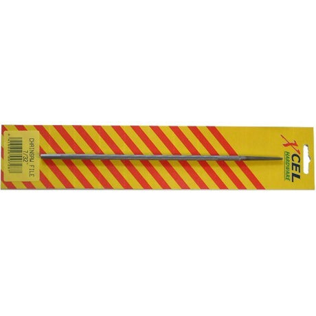 Xcel 1/4" chainsaw files for precise sharpening, made of durable high carbon steel, ideal for chainsaws and wood finishing.