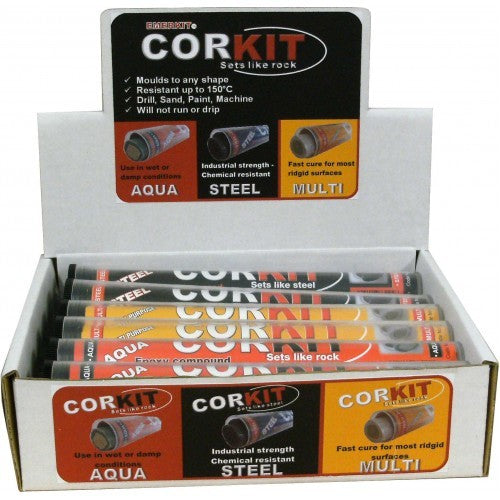 Emmerkit-Corkit Disp Box Asst Epoxy Putty 12 Pce