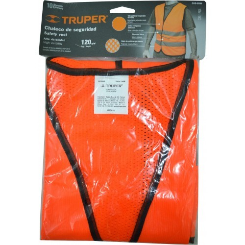 Hi-Vis Day/Night Orange vest with reflective tapes, breathable fabric, and Velcro fastening for maximum safety and visibility.