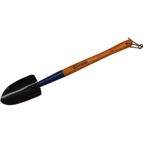 Hand Trowel Seymour Long Handle with ash wood grip and carbon steel head, perfect for planting and weeding in gardens.