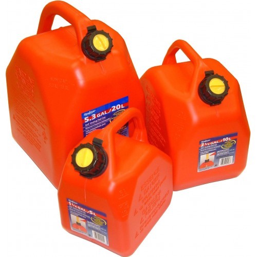 Container - Petrol - Plastic with Pour 5 Litres