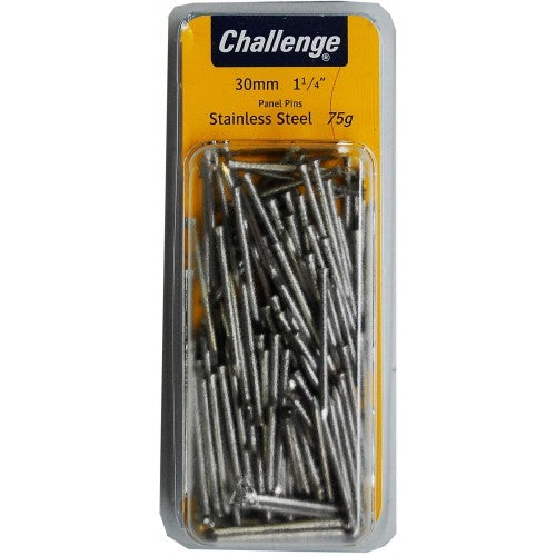 Panel Pins Stainless Bayonet Blispk20mm 75g