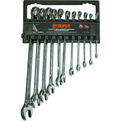 Combination R&Oe Wrench Set-Truper-Metric 11 Pce