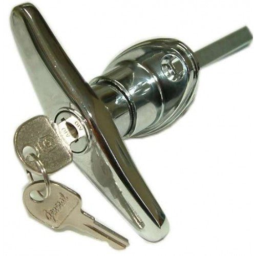 T-Handle Lock #220 "Star Wheel"  C.P. Carded 4"