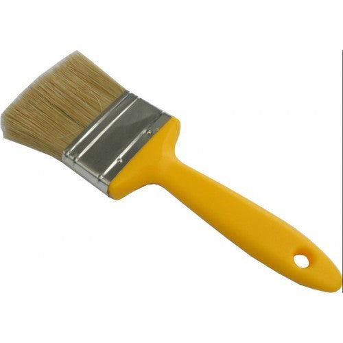 63mm Hog bristle paint brush, NZ made for exceptional coverage and precision, featuring a durable solvent-resistant handle.