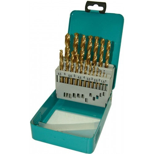 Drill Set Titanium Xcel 19-Pce   Steel Case