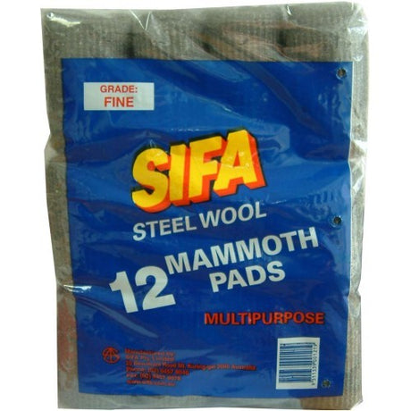 Coarse steel wool pads for cleaning and polishing surfaces, ideal for tough jobs with 12 durable pads included.