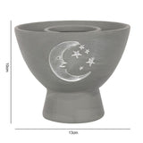 Moon Grey Terracotta Smudge Bowl