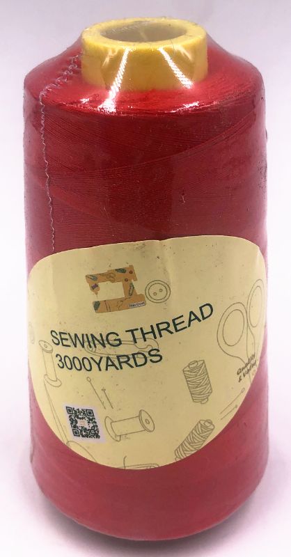 SEWING THREAD - Red 3000 YARDS (Set of 12)