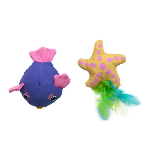 Pufferfish Pals Cat Toys – Quirky Kitty 2 Pack