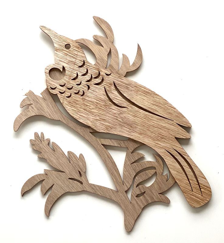 Wall Art 2 - MDF Tui Set of 2 (30cm)