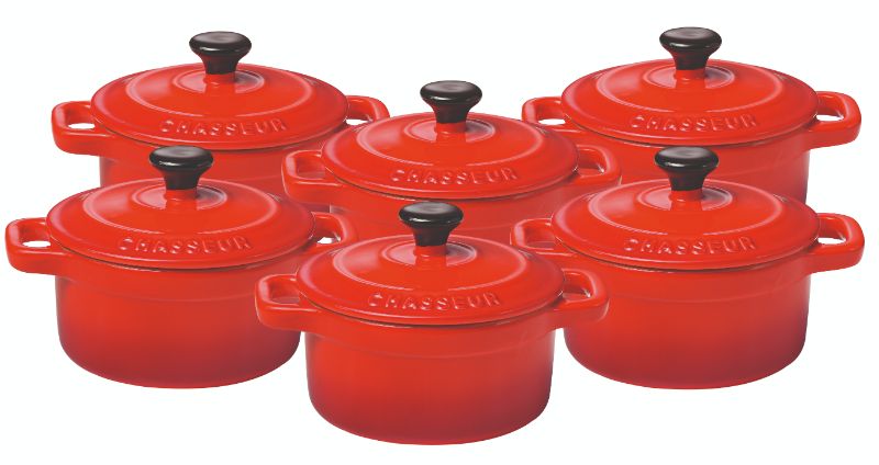 Mini Cocotte Set - Chasseur La Cuisson Red (6pc)