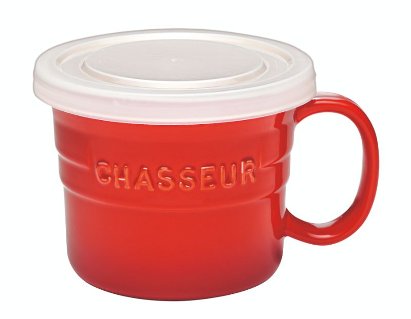 Soup Mug with Lid - Chasseur Le Cuis Soup 500ml (Red)