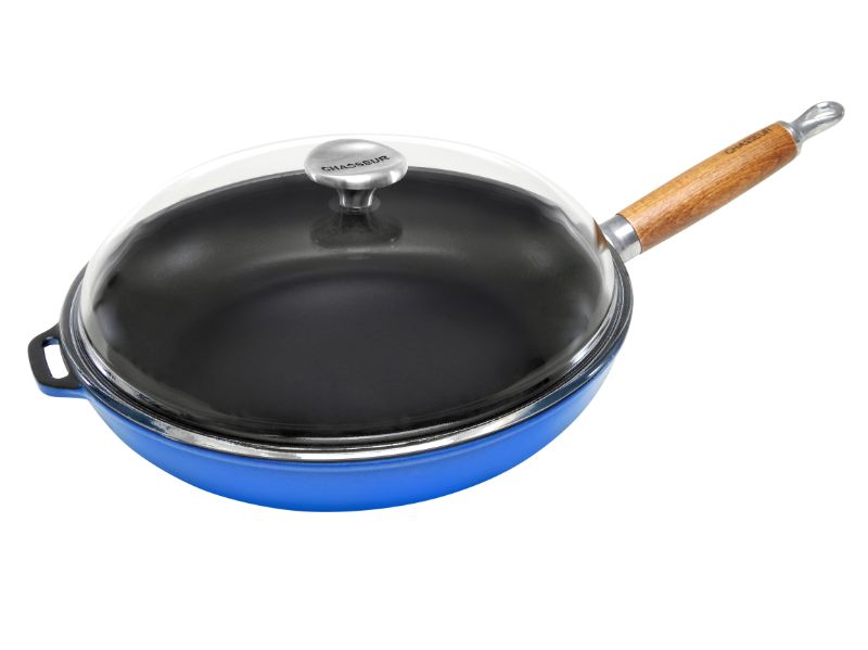 Saute Pan with Glass Lid - 28cm (Sky Blue)