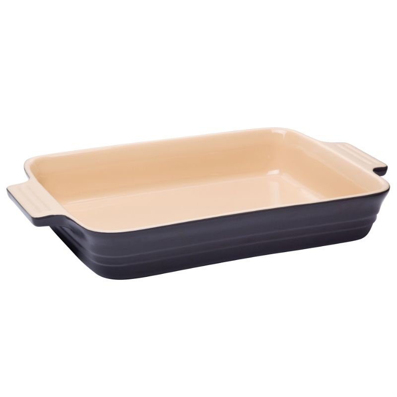 Rectangular Baker - 32cm (Caviar and Grey)