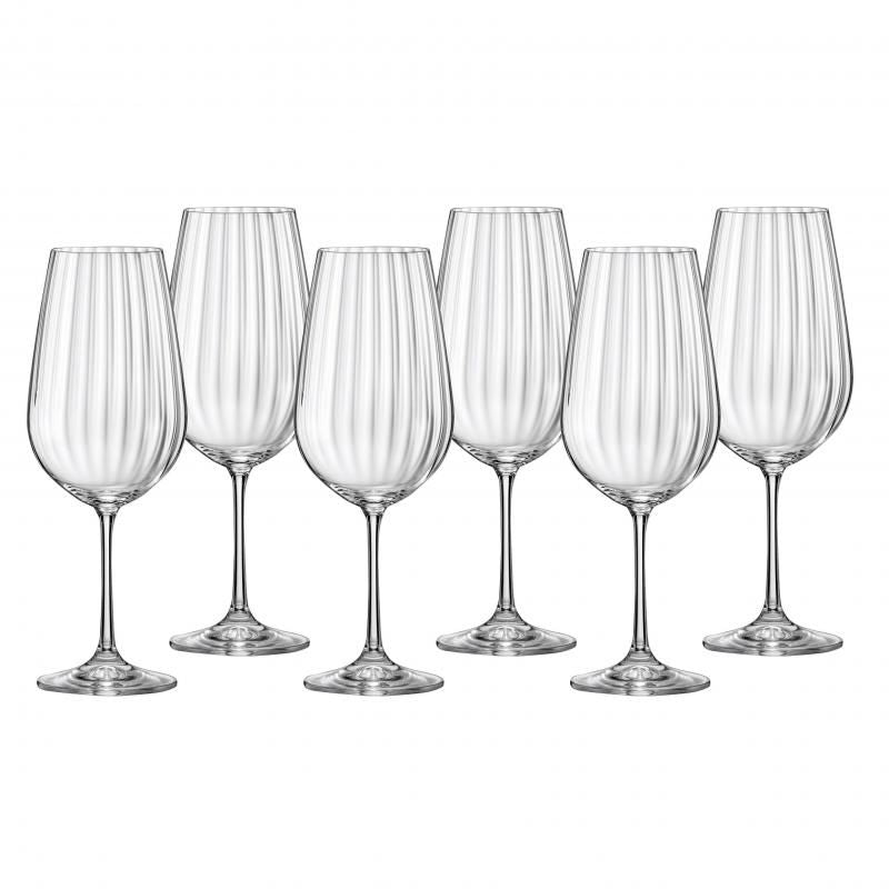 Red Wine Glasses  - Bohemia Waterfall 550ml (Set of 6)