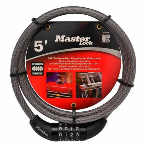 Master Lock Combination Cable Lock 10mm X 1.5m Black