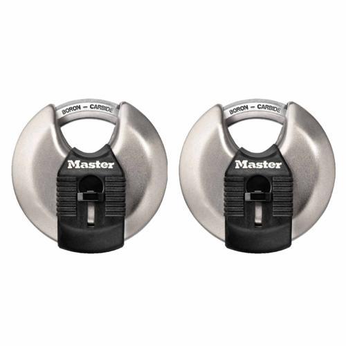Master Lock Magnum Disc Padlock 70mm Silver Pack of 2