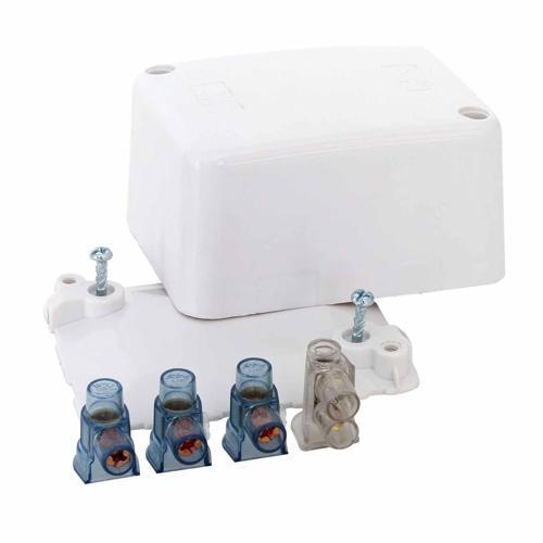 HPM Large Junction Box With 4X50A Connectors 240V White