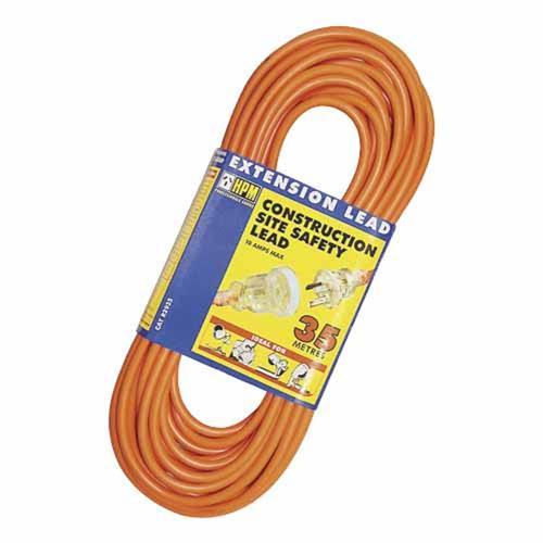 HPM Extra Heavy Duty Extension Cord 35m Orange