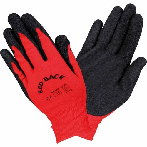 Omni Gloves Red Back Extra Large Red And Black