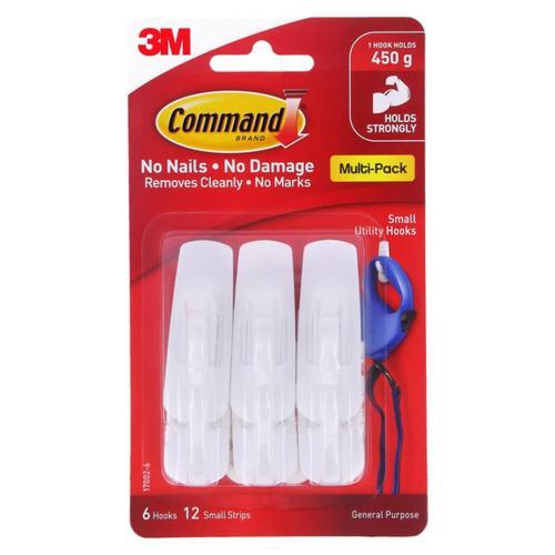 Command Hooks Value Pack Small White Pack of 6