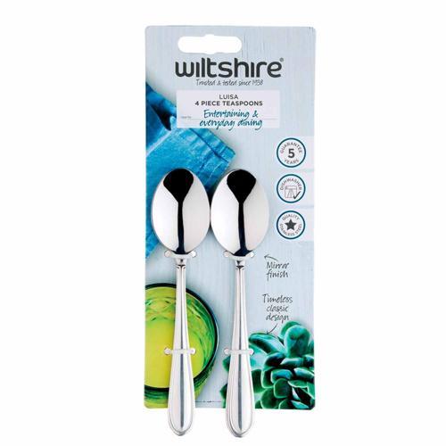 Wiltshire Luisa Teaspoon Pack of 4 Stainless Steel