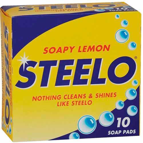 Steelo Soap Pads With Detergent 10 Pack Silver Pack of 10