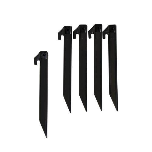 Kiwi Camping Plastic Tent Peg 220mm Pack of 5 Black