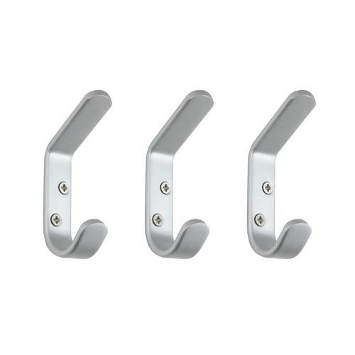 Windsor Aluminium Hat & Coat Hook 3 Pack Satin Anodised Pack of 3