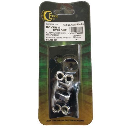 Cutting Edge Lawnmower Blade & Bolt Set L: 95mm 50mm Pack of 4