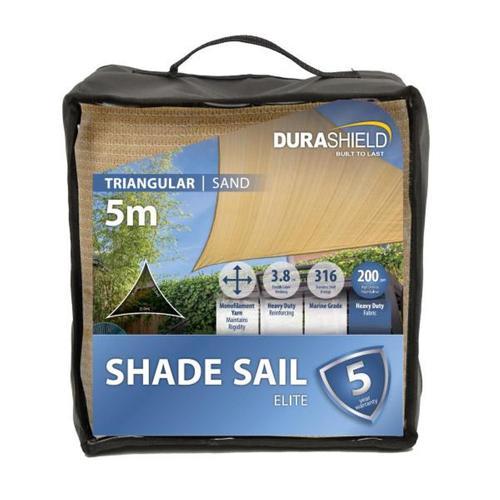 Durashield Elite Shade Sail Elite Triangle 5M Sand